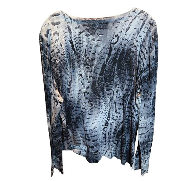 Jones New York 3X Gray Women's Top Shirt Long Sleeves Plus Size 3XL XXXL 26W 28W - Picture 5 of 6